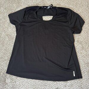 RBX Shirt Womens 2XL Black X-Dri Athletic Performance Activewear Cutout Back